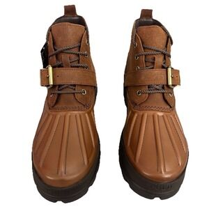 Polo Ralph Lauren Men's Oslo Low Suede Waterproof Leather Boots Size 9 D New